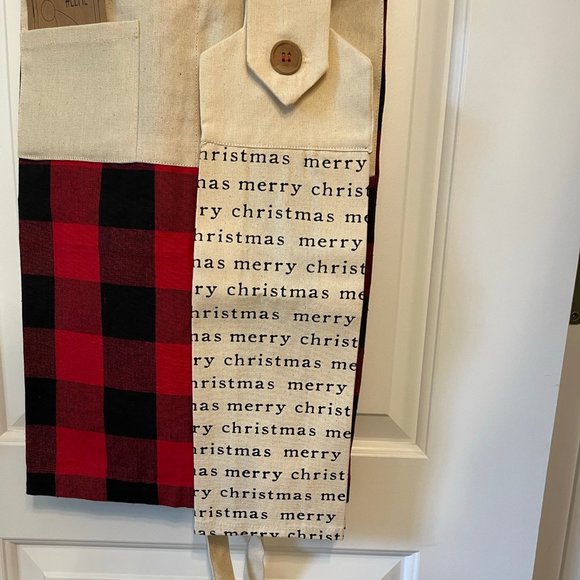 NWT MUD PIE Kitchen Apron W/ Pockets Christmas Holidays "EAT, DRINK & BE MERRY" - Picture 6 of 6